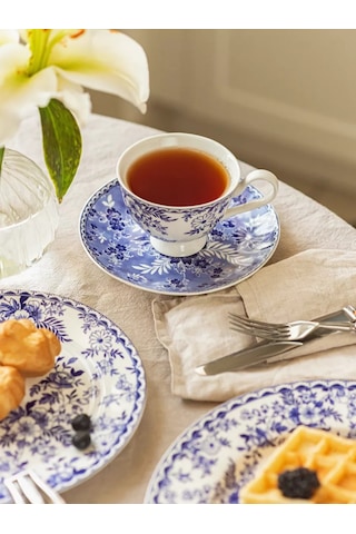 Roomi Seramik Çay Takımı 190 Ml Vintage, Kupa Ve Tabağı Seti 196192564 Beyaz