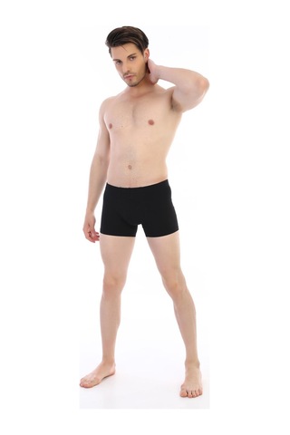 Çift Kaplan Erkek Elastanlı Siyah Boxer 810