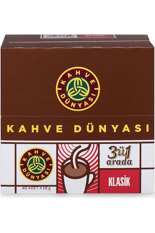 Kahve Dünyası 3ü1 Arada Klasik Kahve 4'lü 40 x 18 G