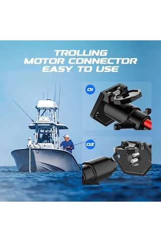 Cordial 8 Numara Tel Trolling Motor Soketi 12v 24v 10awg 2 Tel Minn Kota Bot Erkek Kadın Trolling Motor Hızlı Bağlantı 1 Çift Uyumlu Pil Olmadan
