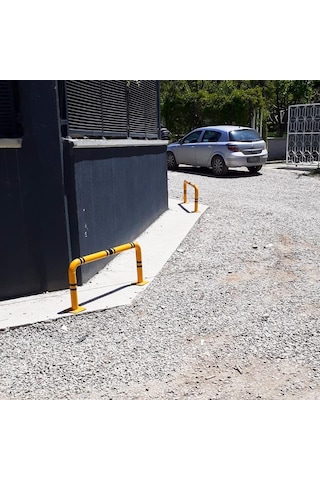 10'lu Otopark Kolon Koruyucu Bariyer Seti, Metal Bariyer 104 X 46cm-3664