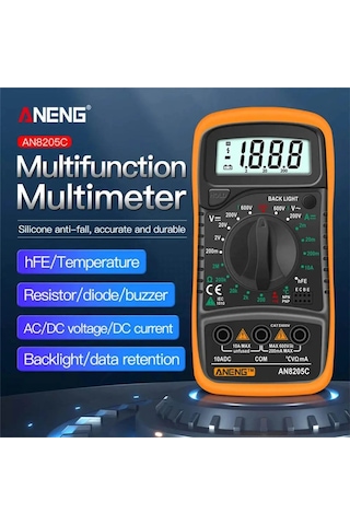 Aneng An8205c Dijital Multimetre Sarı