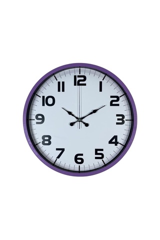 Violet Mor 36 Cm Standart Duvar Saati Çok Renkli
