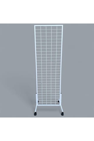 60x190 Cm Tekerlekli Beyaz Pano Stant, Çorap Standı, Aksesuar Standı, Telefon Standı, Bijuteri Standı