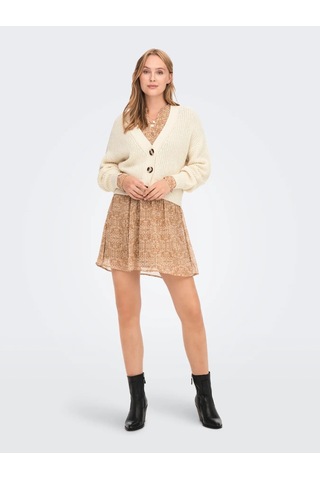 Jdy Jdyjusty L/s Short Cardigan Knt Noos Kadın Hırka 15200418 Krem