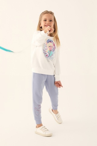 Frozen Krem Kız Çocuk Eşofman Takımı Krem