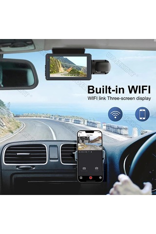 Arabalar Için 1080p Dash Cam Çift Kamera 3ınch Recorder Video Wifi Araba Dvr Döngü X17-no Wıfı-2cam None