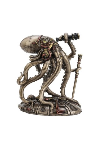 Veronese Design Steampunk Uzaylı Ahtapot Heykeli