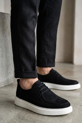 Tardelli 3784 Erkek Hakiki Deri Loafer Ayakkabı Siyah - Beyaz