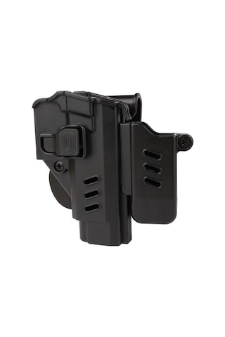 Black Grips Sarsılmaz P8l Uyumlu Şarjörlü Polimer Taktik Kılıf // Siyah Siyah