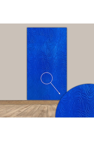 Tink 3d Kendinden Yapışkanlı Akustik Keçe Panel Dalgalı Desenli 52x98 Cm 2 Adet 1 M² Mavi