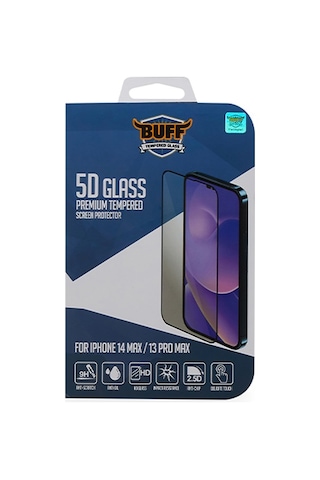 Buff Apple Uyumlu iPhone 14 Plus / 13 Pro Max 5D Glass Ekran Koruyucu