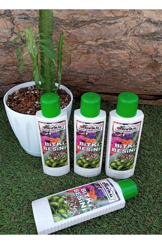 Bitki Besini 4 Adet 225 Ml, Bütün Çiçekler Için Vitamin, Her Çiçeğe Uygun Besin, Çiçek Coşturan 1 kg
