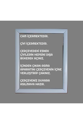 SarPuzzle Beyaz A4 Çerçeve 21x30cm Ebat İçin 2 Adet