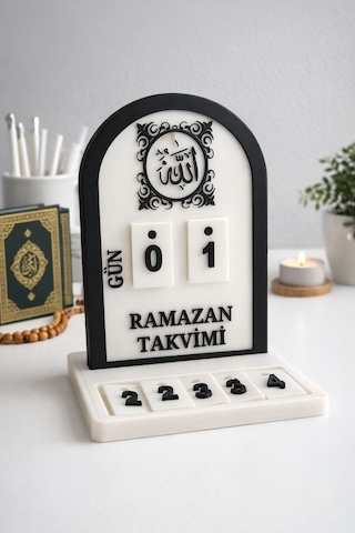Ramazan Takvimi Gün Sayar Masaüstü Dekor -