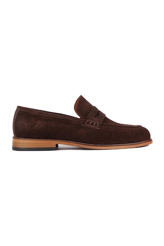 Shoetyle - Kahverengi Süet Deri Erkek Klasik Ayakkabı 250-2370-815 Kahverengi
