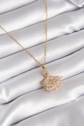 316l Çelik Gold Renk Zirkon Taşlı Kuğu Model Kadın Kolye Çok renkli 316l Çelik Gold Renk Zirkon Taşlı Kuğu Model Kadın Kolye Çok renkli