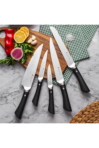 Aryıldız Essential 6 Parça Bıçak Seti Siyah