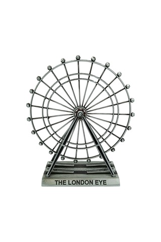 Vintage Metal İngiltere Dönme Dolap Xl 21cm Gümüş London Eye Biblo No.2