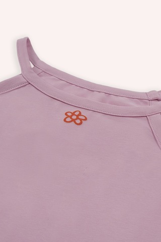 Panço Kız Çocuk Pembe Çiçek Baskılı Atlet