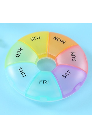 Su Geçirmez Haftalık Hap Kutusu Taşınabilir Kullanışlı Mini Hap Kutusu Renkli 7 Günlük Haftalık İlaç Düzenleyici Vitnler Stil D,