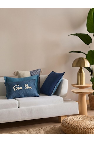 Sea You 4'lü Kırlent Kılıf Seti Mavi