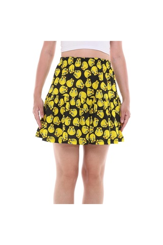 Tweety Çizgi Film Karakterli Jarse Kumaş Şort Etek-433-siyah Siyah