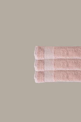 3 Ü Karelii Pudra Renk Yumuşak Pamuk El Yüz Havlusu Seti 50x90 Cm