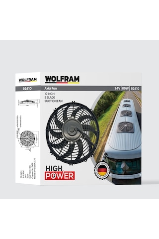 Axial Fan 10 İnch S Kanat Wolfram 92410