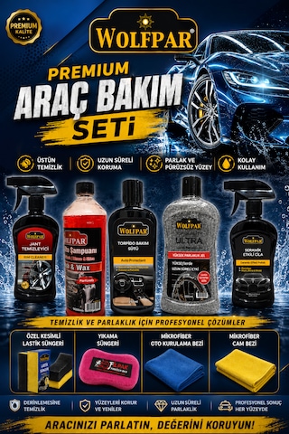 Premium Araç Bakım Seti Komple Araç Temizlik Ve Koruma Paketi