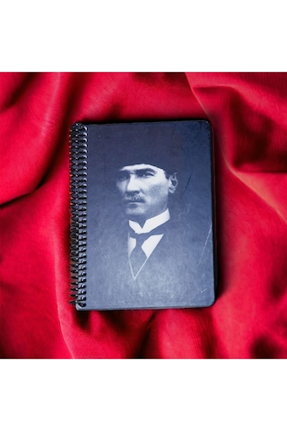 14x20 Cm Çizgisiz 80 Yaprak Atatürk Sert Kapak Telli Defter 3