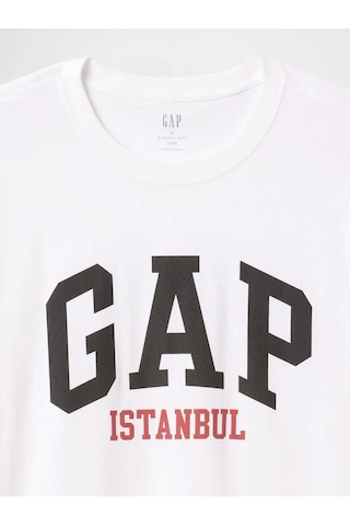 Gap 745261000 V-frch Gap İstanbul T Erkek Tişört Beyaz