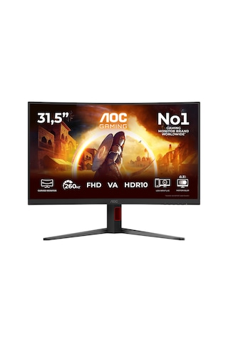 Aoc C32g4z 31.5 260hz 0.3ms Hdr10 Adaptive Sync Full Hd 1500r Cece5aoc0032