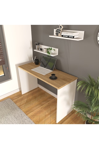 Olven Çalışma & Ofis Masası 120 Cm Beyaz-meşe