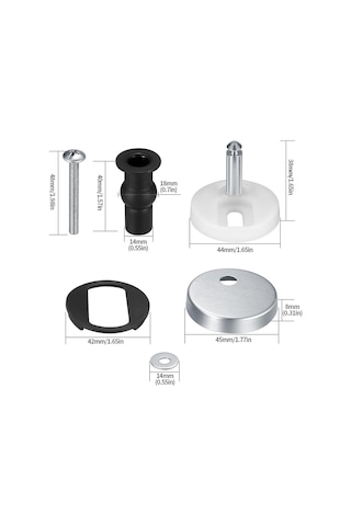 2 Adet Klozet Kapağı Menteşe Braketi, Hızlı Açılan Menteşeler, Klozet Kapağı Menteşe Braketleri Diğer