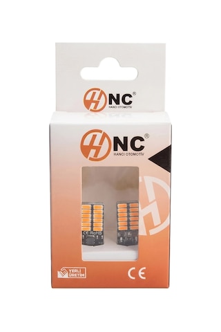 24 Ledli Dipsiz T10 Park Ampulü Turuncu Işık 2 Adet 12 Volt