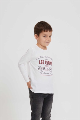 Lee Cooper Bark Erkek Çocuk Sweatshirt Beyaz-1352 Beyaz