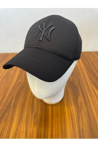 Hamze Ny New York Nakış Pamuk Unisex Beyzbol Cap Şapka Siyah - Siyah