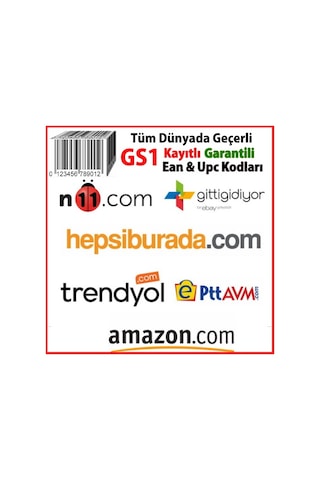 Amazon Barkod Kodu Ean Upc 2500 Adet Gs1 Kayıtlı