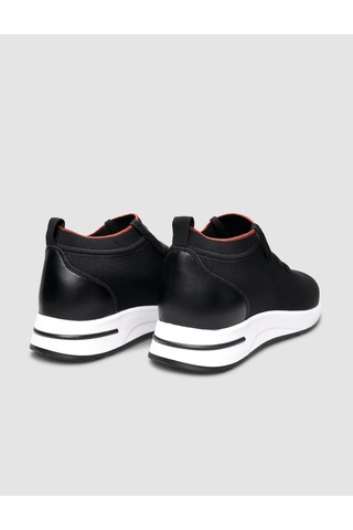 Triko Siyah Bağcıklı Kadın Sneaker-siyah Siyah