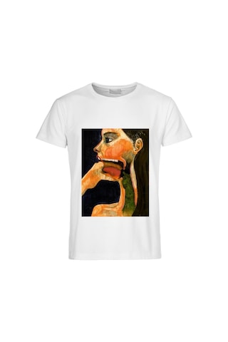 Komik Dijital Karakter Yüz İfadeli Eş Kombin Tişörtleri - Unisex Sevgili Tshirt Seti Beyaz