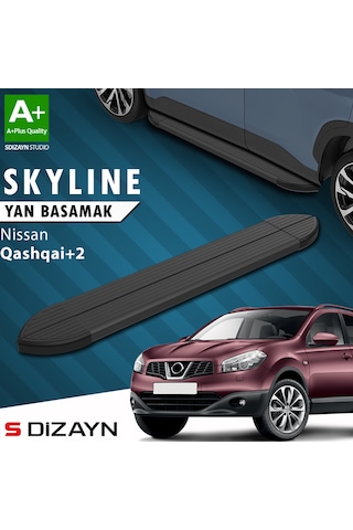 S-dizayn Nissan Qashqai +2 Skyline Siyah Yan Basamak 183 Cm 2007-2014 A+ Kalite
