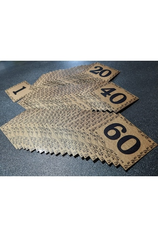 Kapı Numarası  5.5x6.5 Cm  Kendinden Yapışkanlı No:1 Den 60’A
