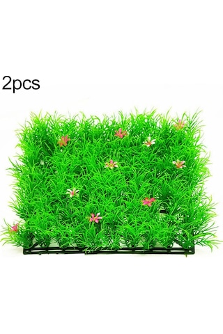 Sones 2 Pcs Simülasyon Çim Alışveriş Merkezi Kapalı Ve Açık Balık Tankı Kaplumbağa T Yeşil Bitki Dekorasyonu, Yapay Bitki 57053900