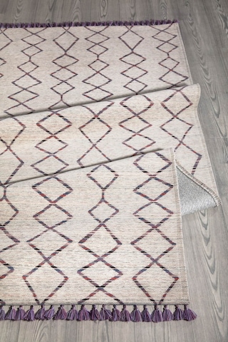 Lila Renkli Kaymaz Tabanlı Leke Tutmaz Kilim-568 Mor
