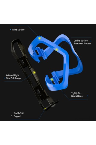 Neevoyu Bisiklet Su Şişesi Tutucusu, Yol Ve Dağ Bisikletleri İçin Evrensel, Hafif Ve Sağlam, Mavi Renk, Bisiklet Malzemesi Mavi