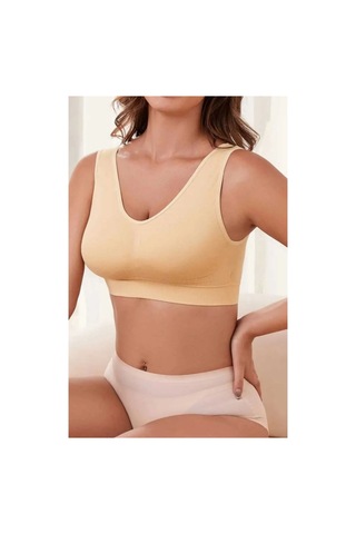 Fit Women Kalın Askılı Pedsiz Büstiyer Korsesi Seamless 5050 Bej