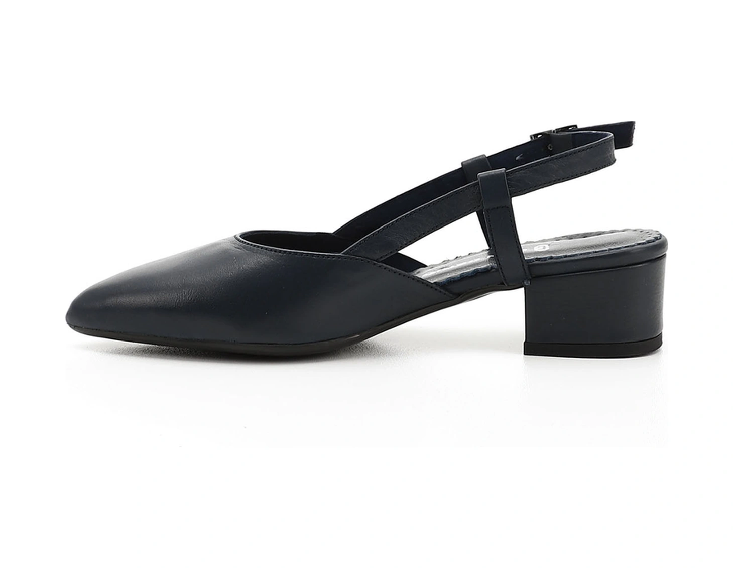 Gönderi R Kadın Lacivert Antik Kalın Topuklu Arkası Açık Hakiki Deri Ayakkabı Gyza13424257 Lacivert