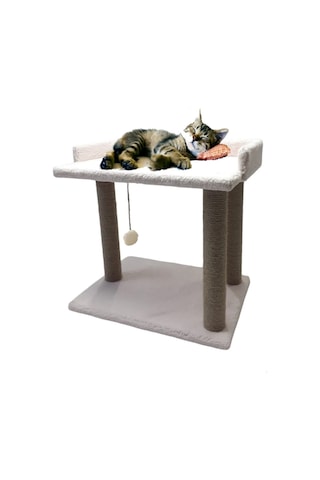 Nursoft Teraslı Yataklı Ponponlu Kedi Tırmalama Tahtası 58 CM Nursoft Teraslı Yataklı Ponponlu Kedi Tırmalama Tahtası 58 CM