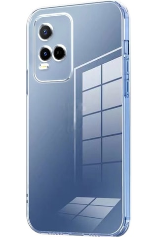 Vivo Y33s İle Uyumlu Kılıf Şeffaf Kamera Korumalı Esnek Silikon Telefon Kılıfı Kapak